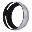49mm Metal Vented Lens Hood for Fujifilm X100 Silver - 1
