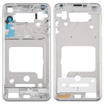 Silver Front Housing LCD Frame Bezel Plate for LG V35 ThinQ - 1