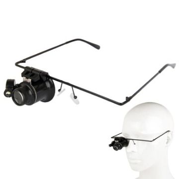 Picture of 20X Glasses Type Watch Repair Magnifier With LED Light