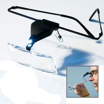 Picture of 1.5X/2.5X/3.5X Magnifier Glasses with LED Light (Black)