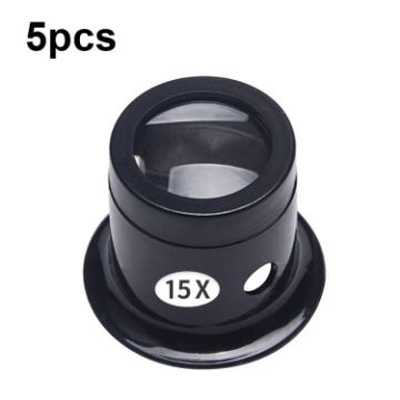 Picture of 5pcs Eyepiece Magnifier Glass Lens Eyepiece Type Repair Magnifier, Times: 15X