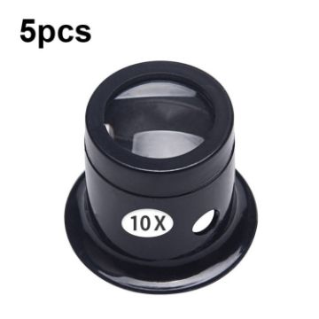 Picture of 5pcs Eyepiece Magnifier Glass Lens Eyepiece Type Repair Magnifier, Times: 10X