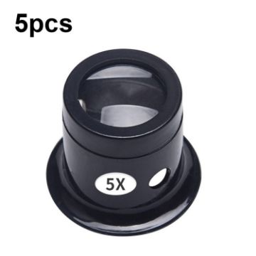 Picture of 5pcs Eyepiece Magnifier Glass Lens Eyepiece Type Repair Magnifier, Times: 5X