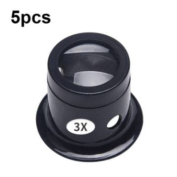 Picture of 5pcs Eyepiece Magnifier Glass Lens Eyepiece Type Repair Magnifier, Times: 3X