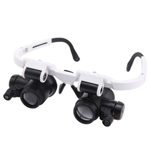 Head-mounted Magnifier Watch Repair Glasses - 8x/15x/23x - 2LED - 1