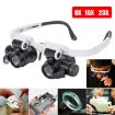 Picture of 9892H-1 8x/15x/23x 2LED Head-mounted Magnifier Watch Repair Glasses Type Magnifier
