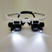Picture of 9892H-1 8x/15x/23x 2LED Head-mounted Magnifier Watch Repair Glasses Type Magnifier