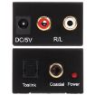 Digital Optical Coax to Analog RCA Audio Converter - Black - 3