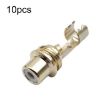 10pcs AV Audio Plug RCA Lotus Female Plug With Clip - 1