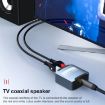 Digital to Analog Coaxial Audio Converter + USB & Optical Fiber Cable - 8