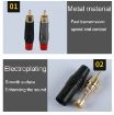 Pure Copper Soldered RCA Male Audio/Video Plug with AV Lotus Connector - 4
