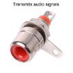 10pcs Small RCA Soldered Lotus Master AV Socket Audio Connector (Red) - 3