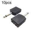 10pcs 6.5mm Male Mono To Dual 6.5mm Female Audio Connector - 1