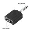 10pcs 6.5mm Male Mono To Dual 6.5mm Female Audio Connector - 2