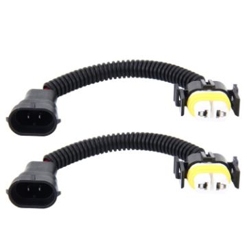 Picture of 2 PCS H11 Car HID Xenon Headlight Male to Female Conversion Cable with Ceramic Adapter Socket