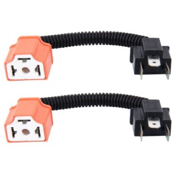 Picture of 2 PCS H4 Car HID Xenon Headlight Male to Female Conversion Cable with Ceramic Adapter Socket