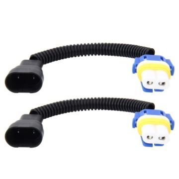 Picture of 2 PCS 9006 Car HID Xenon Headlight Male to Female Conversion Cable with Ceramic Adapter Socket