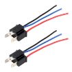 H4 Bulb Holder Base Male Socket with Wire - 1 Pair - 1