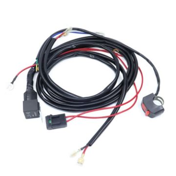 Picture of 24V 2 in 1 Car/Motorcycle LED Spotlight Headlight Flashing Wiring Harness Cable