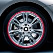 15 inch Luxury Car Wheel Hub Reflective Sticker - Red - 1