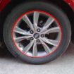 15 inch Luxury Car Wheel Hub Reflective Sticker - Red - 5