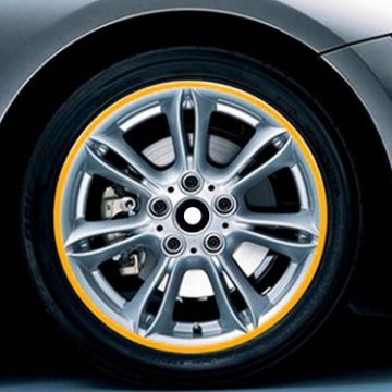 Picture of Color 16 inch Wheel Hub Reflective Sticker for Luxury Car (Yellow)
