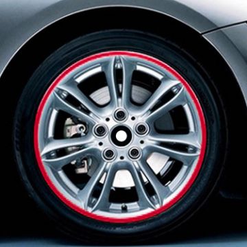 Picture of Color 16 inch Wheel Hub Reflective Sticker for Luxury Car (Red)