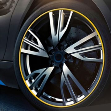 Picture of Universal Decorative Scratchproof Stickup 8M Flexible Car Wheel Hub TRIM Mouldings Decoration Strip (Yellow)