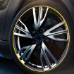 Picture of Universal Decorative Scratchproof Stickup 8M Flexible Car Wheel Hub TRIM Mouldings Decoration Strip (Yellow)