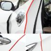 Picture of 5.6m Car Decorative Strip Rubber Chrome Decoration Strip Door Seal Window Seal (Red)