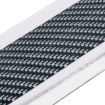Universal Electroplate Carbon Fibre Car Door Threshold Decoration Strip Silver - 5
