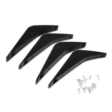Picture of 4 PCS Car Modified ABS Rear Wing Side Spoiler Lip for Chevrolet Corvette