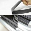 Picture of 5 Sets Car Threshold Carbon Fiber Sticker Car Door Scratch Strip Anti-Kick Film Protective Pad Threshold Strip, Colour: 4 PCS/Set 4D Black