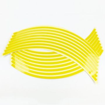 Picture of Motorcycle 18inch Wheel Stickers Modified Wheel Reflective Stickers (Yellow)