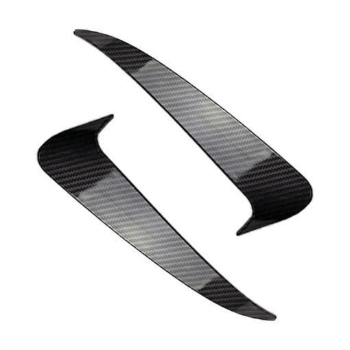 Picture of Car Rear Bumper Air Outlet Wind Knife Blade Decoration Sticker Strip for Mercedes-Benz C Class W205 (Carbon Fiber Black)