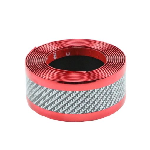 1m Car Bumper Anti-Collision Strip, Two-color Red 5cm - 1