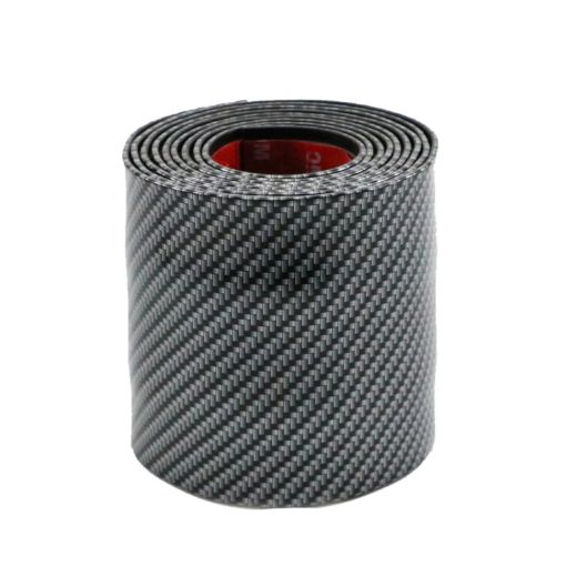 1m Car Bumper Anti-Collision Strip, Carbon Fiber Black 10cm - 1
