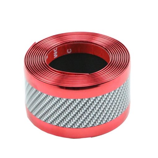 1m Car Bumper Anti-Collision Strip, Two-color Red 7cm - 1