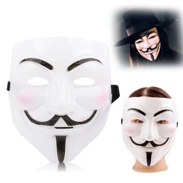 Picture of V for Vendetta Design Plastic Mask (White)