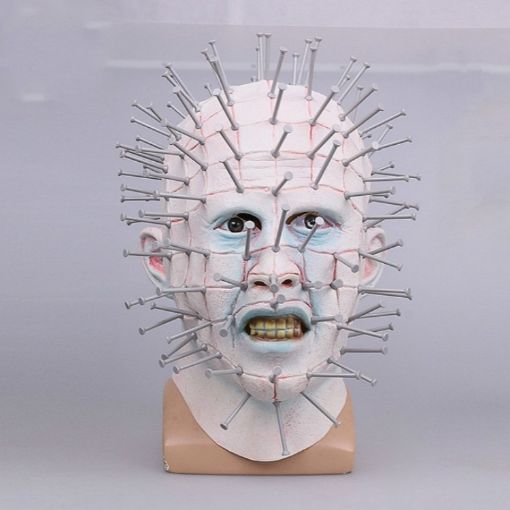 Halloween Hat Hellraiser Scary Pinhead Mask Adult Cosplay - 1