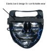 LED Halloween Festival Party X Face Seam Mouth Mask Green Orange - 4