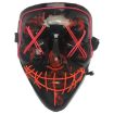 Picture of Halloween Festival Party X Face Seam Mouth Two Color LED Luminescence Mask (Purple Red)