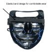 Picture of Halloween Festival Party X Face Seam Mouth Two Color LED Luminescence Mask (Purple Blue)