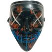 LED Halloween Festival Party X Face Seam Mouth Mask White Blue - 2