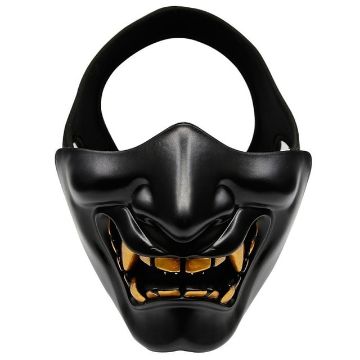 Picture of WosporT Halloween Dancing Party Grimace Half Face Mask (Black)