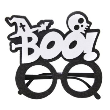 Picture of Halloween Decoration Funny Glasses Party Skeleton Spider Horror Props Alphabet Skull