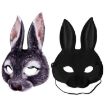 Picture of Halloween Easter Carnival Party Masquerade EVA Half Face Bunny Mask (White)