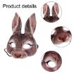 Picture of Halloween Easter Carnival Party Masquerade EVA Half Face Bunny Mask (Black)