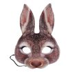 Picture of Halloween Easter Carnival Party Masquerade EVA Half Face Bunny Mask (Brown)