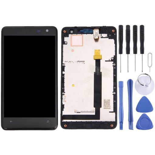 LCD Display + Touch Panel with Frame for Nokia Lumia 625 - Black - 1